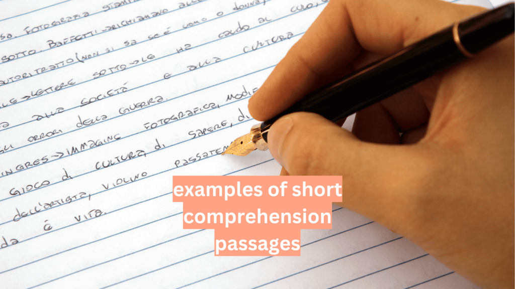 examples of short comprehension passages