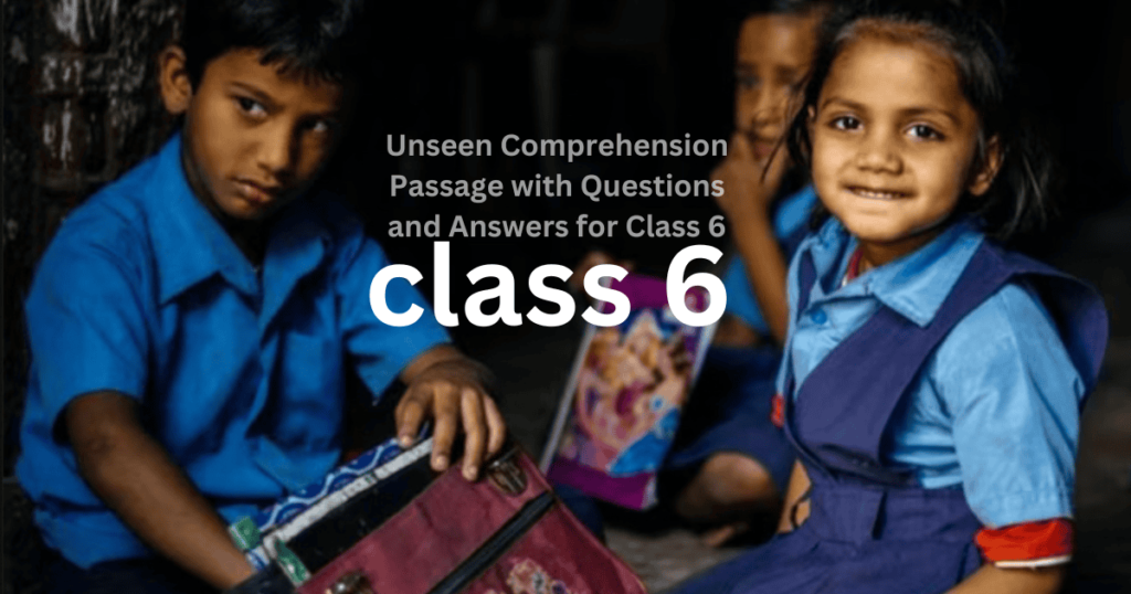 marathi unseen passage with questions and answers for class 6