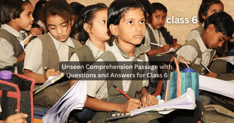 Marathi Unseen Passage With Questions and Answers for Class 6